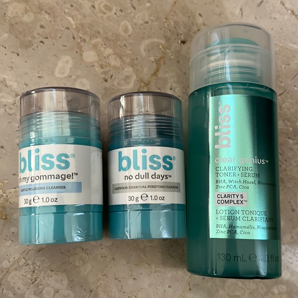 Bundle of 3 Bliss Skincare Products